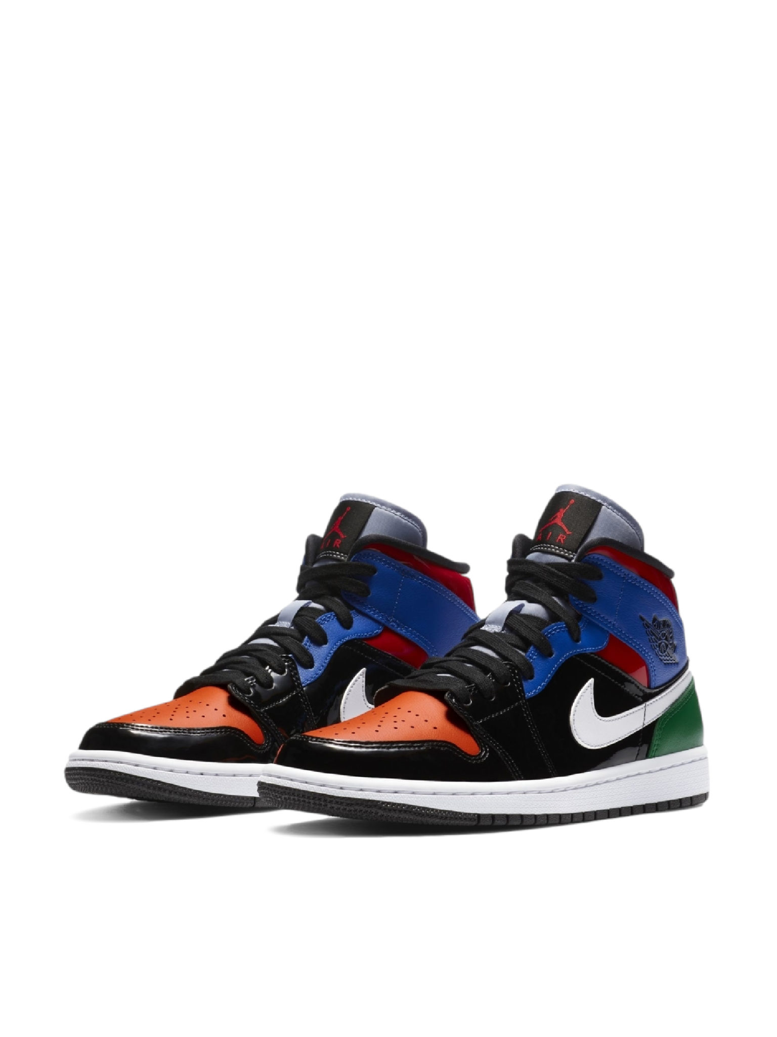 Nike Air Jordan 1 Mid Multi Color Patent Leather - Perfect Pair
